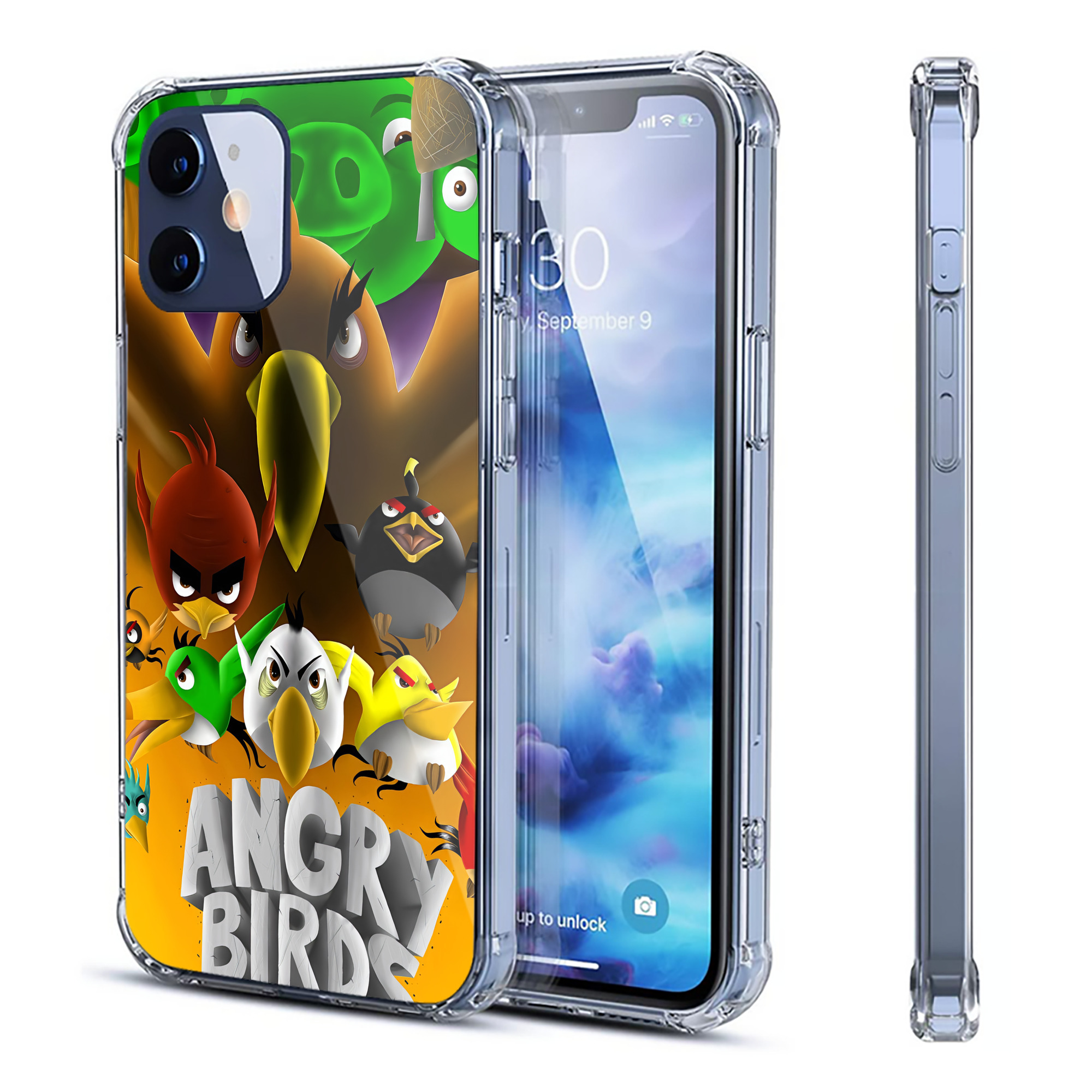 （画像用） Angry Birds アングリーバード 【iPhone 12シリーズ対応】透明スマホケース（クリアソフトケース）